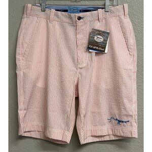 True Flies NWT $70 Pink Stripe Seersucker Shorts Men’s Size 36 Preppy